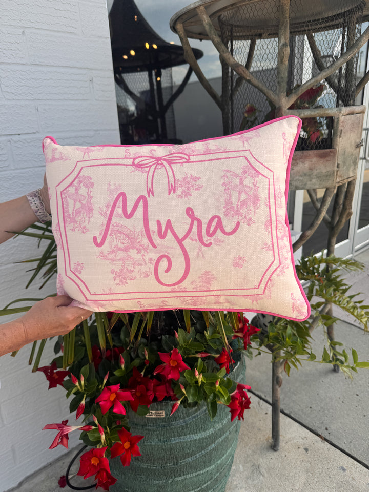 Ballet Toile Personalized Pillow