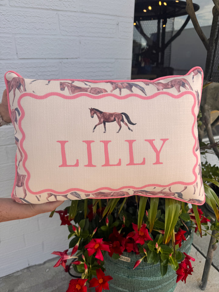 Horse Name Personalized Pillow