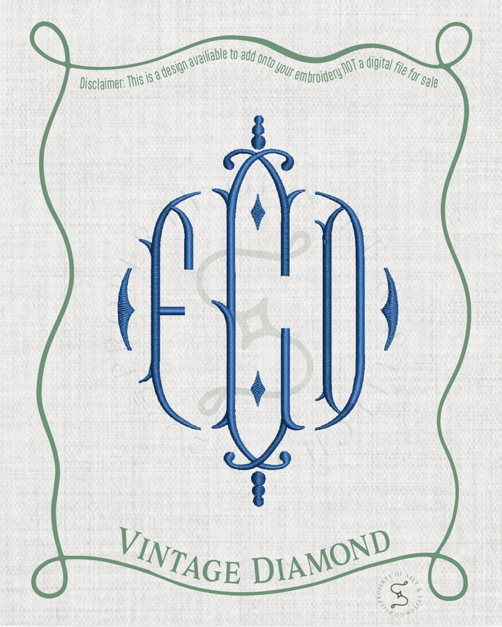 Vintage Diamond Monogram