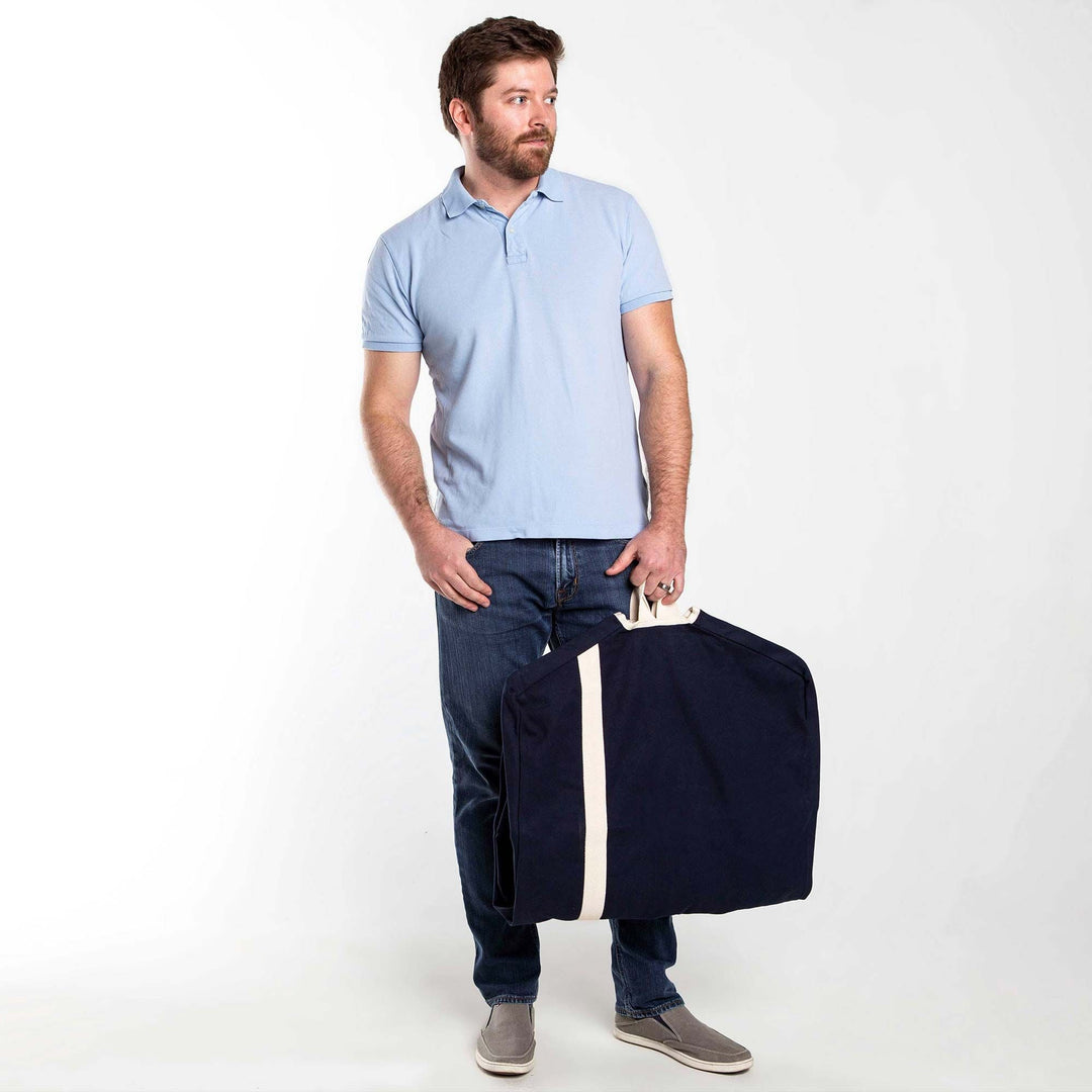 Canvas Garment Bag | Navy - So & Sew Boutique