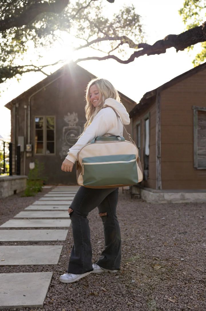 Color Block Duffle Bag - So & Sew Boutique