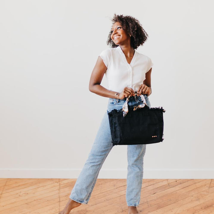 Canvas Fringe Tote Purse