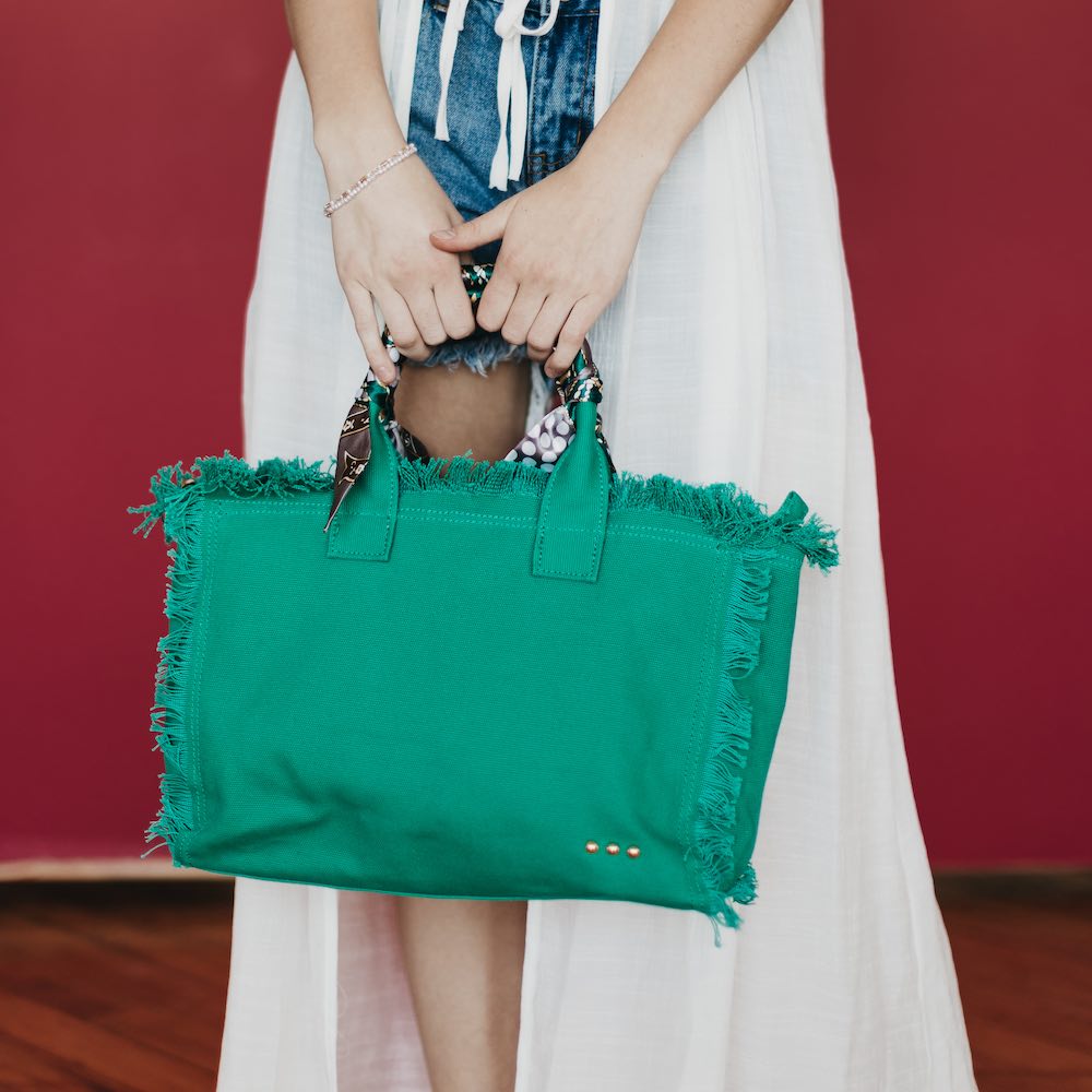 Canvas Fringe Tote Purse