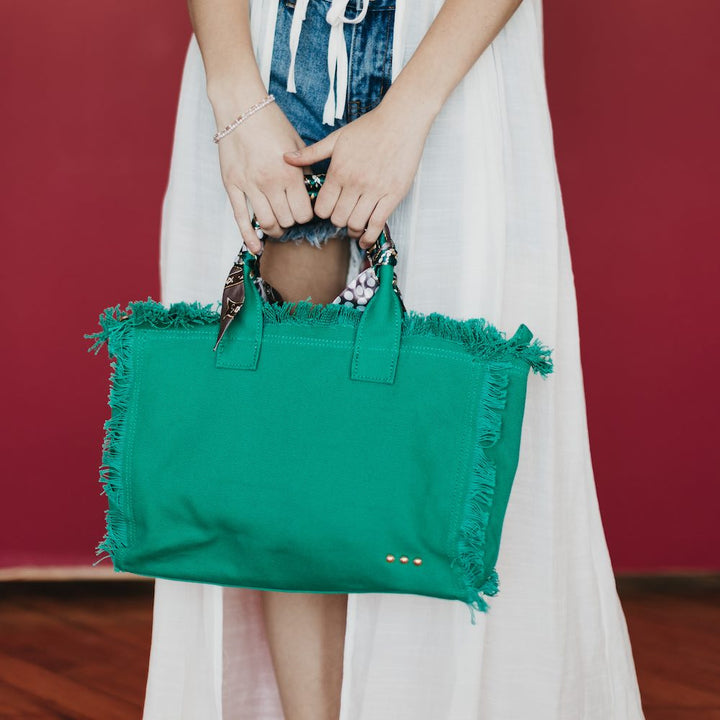 Canvas Fringe Tote Purse