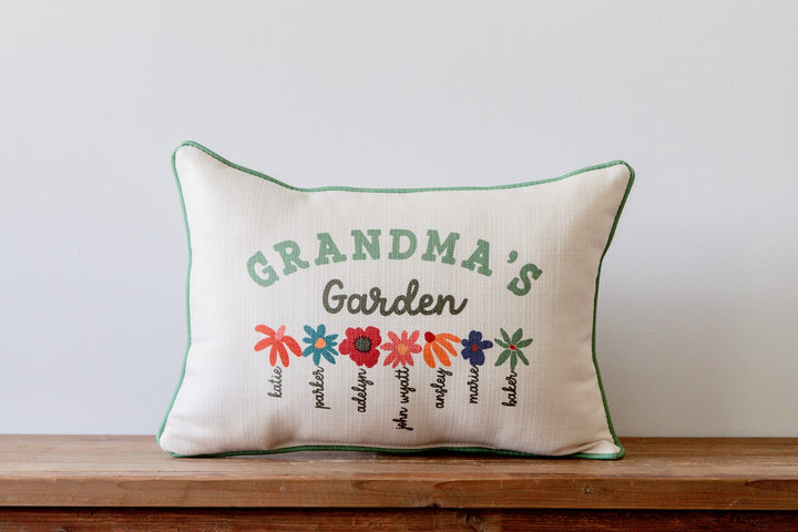 Grandmas Garden Personalized Pillow