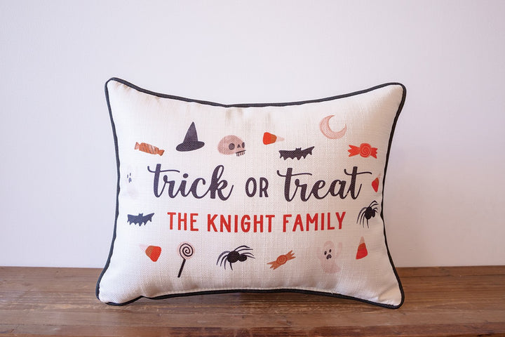 Trick or Treat Personalized Pillow
