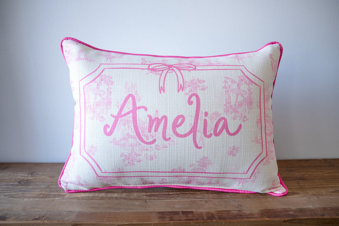 Ballet Toile Personalized Pillow