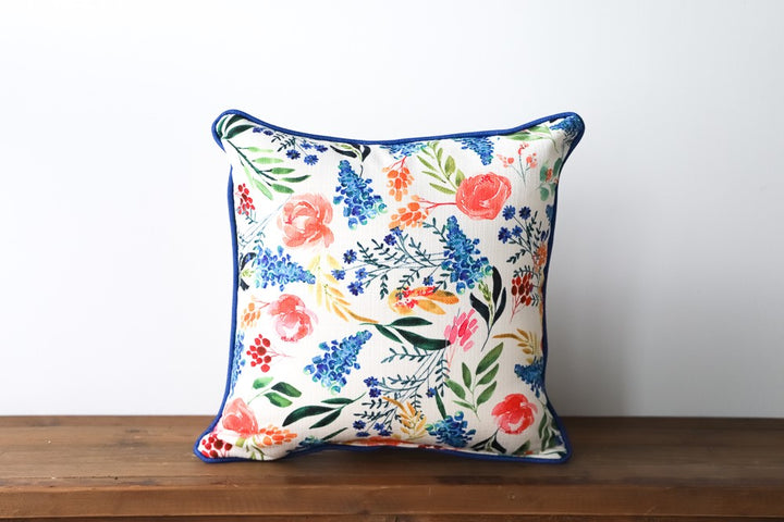 Claire Blue Bonnet Pattern State Personalized Pillow