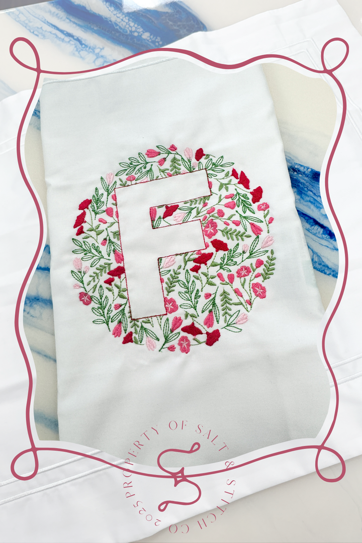Single Floral Monogram