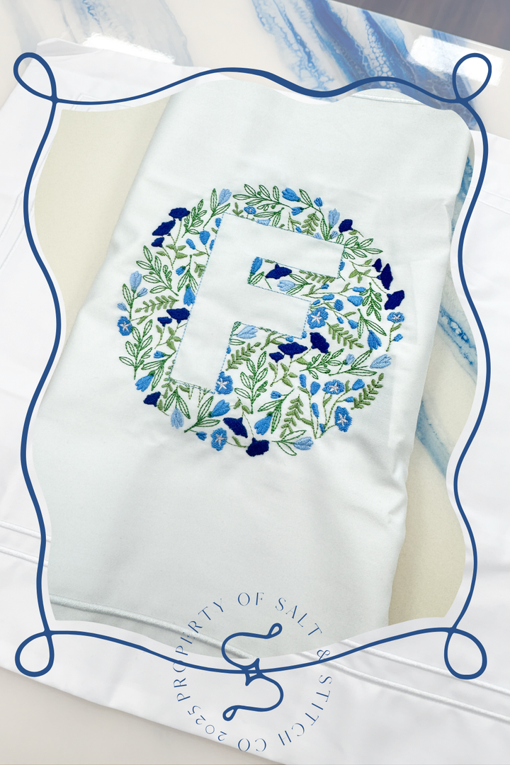 Single Floral Monogram