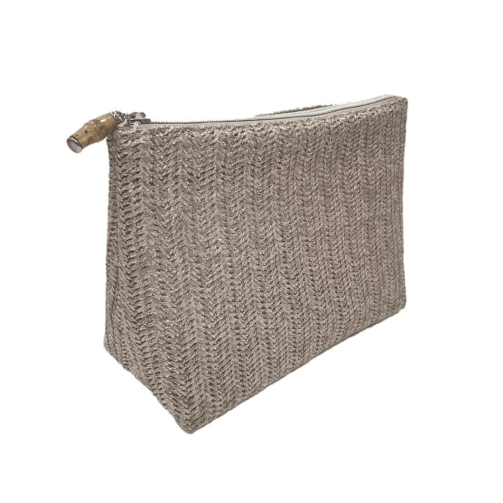 Straw Clutch | Metallic Silver - So & Sew Boutique